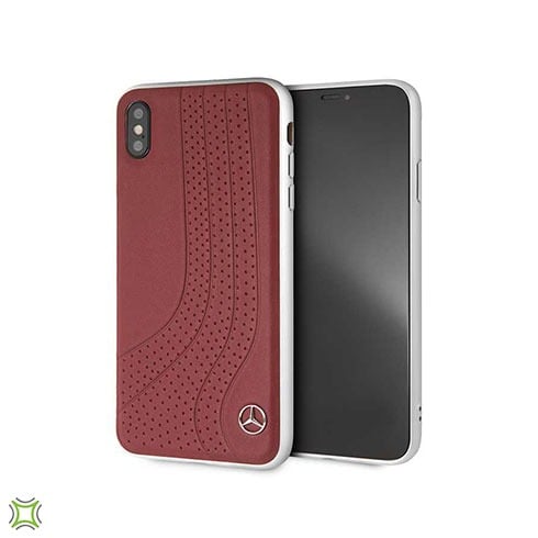 Mercedes Benz New Bow Genuine Leather iPhone Hard Case