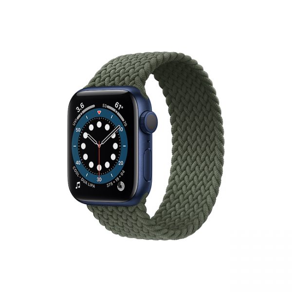 Apple-Watch-Series-6-42MM-Blue-Aluminum-GPS---Braided-Solo-Loop-Inverness-Green