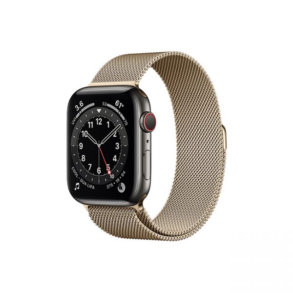 Apple-Watch-Series-6-42MM-Graphite-Stainless-Steel-GPS-+-Cellular---Milanese-Loop-gold
