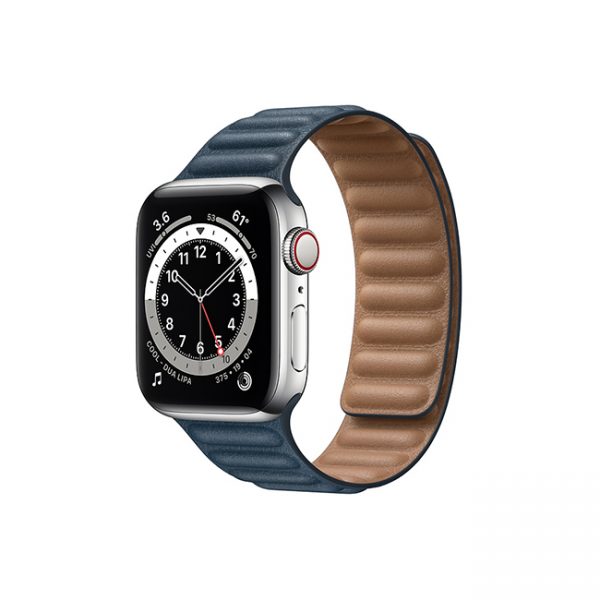 Apple-Watch-Series-6-42MM-Silver-Stainless-Steel-GPS-+-Cellular---Leather-Link-baltic-blue