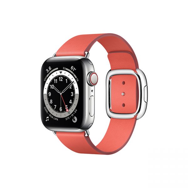 Apple-Watch-Series-6-42MM-Silver-Stainless-Steel-GPS-+-Cellular---Modern-Buckle-Pink-citrus
