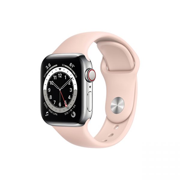 Apple-Watch-Series-6-42MM-Silver-Stainless-Steel-GPS-+-Cellular---Sport-Band-Pink-Sand
