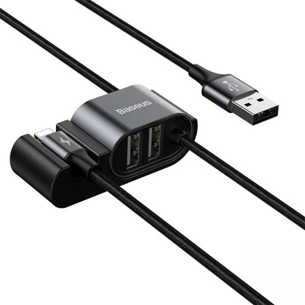 Baseus-Special-Data-Cable-for-Car-Backseat-Lightning-+-Dual-USB-Hub-1