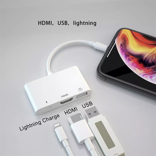 COTEetCI 3-in-1 Lightning OTG HDMI Adapter - Mobile Phone Prices in Sri  Lanka - Life Mobile