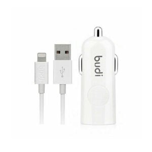 Budi 12W 2-in-1 Car Charger with Lightning Cable