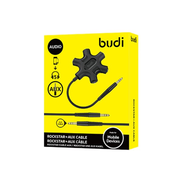 Budi 5-in-1 Rockstar AUX Hub with AUX Cable - Image 2