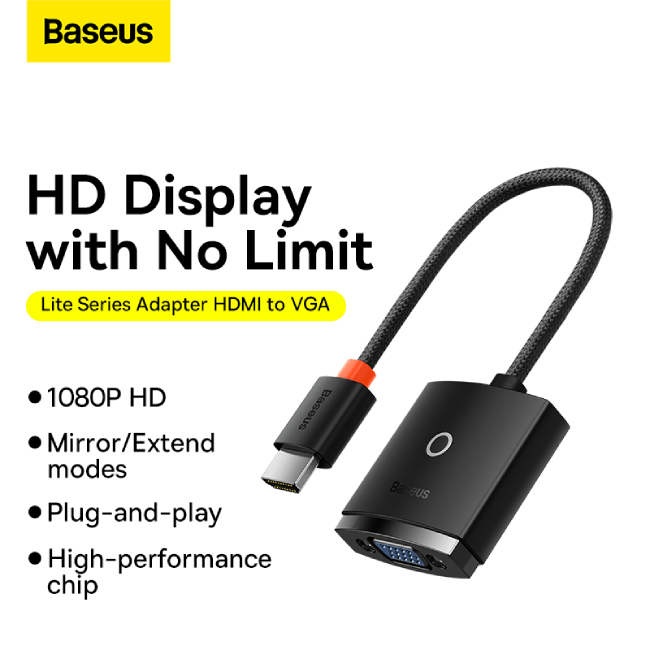 Baseus Lite Series 1080P HDMI to VGA Adapter - Mobile Phone Prices in Sri  Lanka - Life Mobile