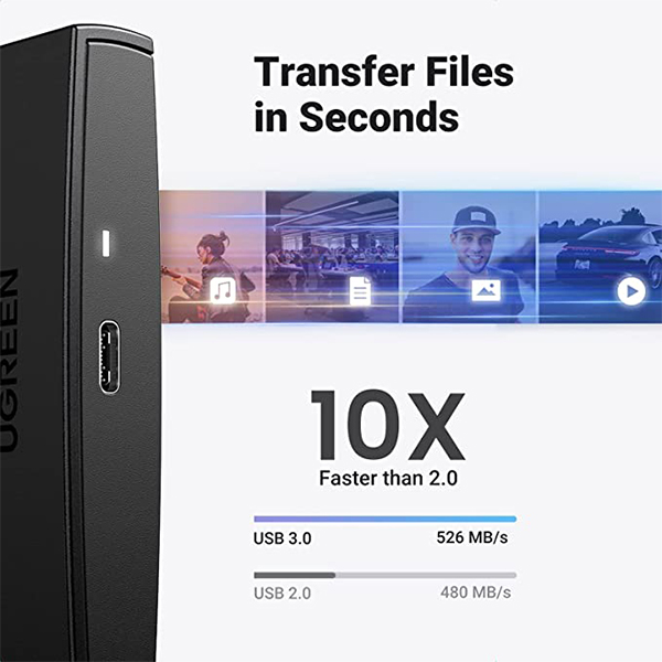 UGREEN 60353 2.5 Inches USB 3.0 to SATA Hard Drive Enclosure