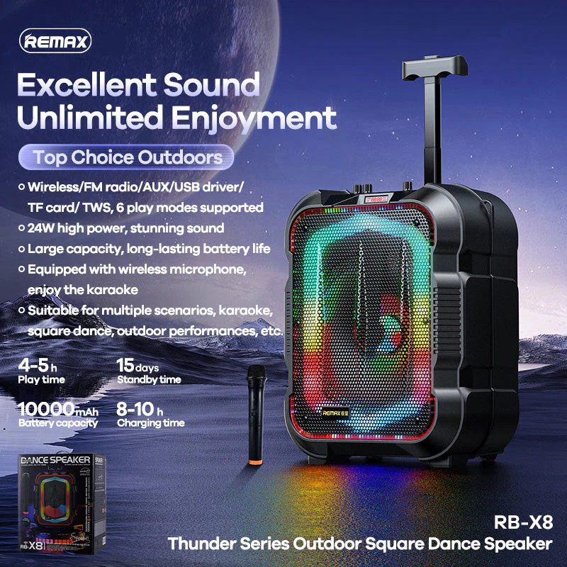Remax RB-X8 Thunder Series Outdoor Bluetooth Speaker