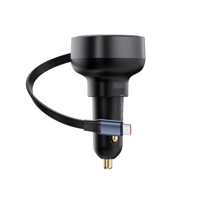 Baseus 60W Enjoyment Pro Car Charger C+Retractable with Type-C Cable