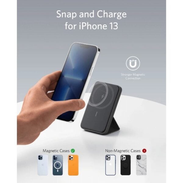Anker A1614H13 622 Portable Magnetic 5000mAh Power Bank with Stand - Image 3