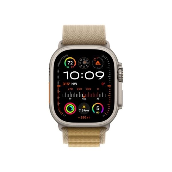 Apple Watch Ultra 2 49MM Natural Titanium GPS + Cellular – Tan Alpine Loop Band - Image 2