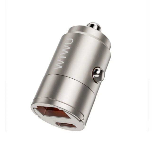 WiWU Wi-QC028 Nano Series 30W USB-A+USB-C Fast Car Charger