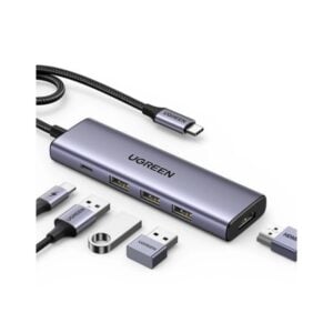 UGREEN 15597 5-in-1 USB-C to 4K@60Hz HDMI + PD Power + 3 x USB3.0 5gbps Multifunction Adapter 37left.lk