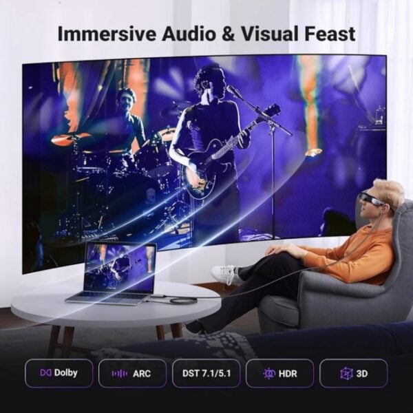 UGREEN 35984A 4K@60Hz Active HDMI to USB-C Cable - Image 4