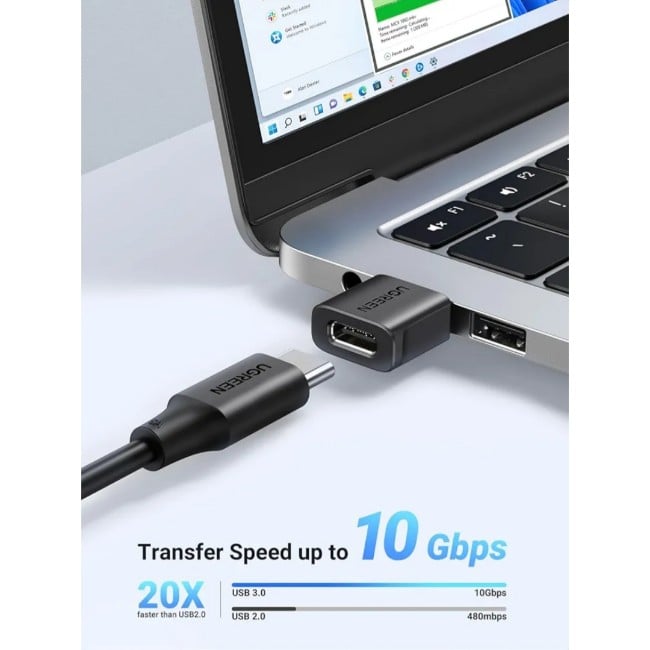 UGREEN 45299 USB-C to Female to USB-A Male Adapter Set - 3 Pack