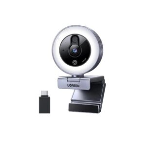 UGREEN 65857 HD 2K 30FPS Webcam with Ring Light