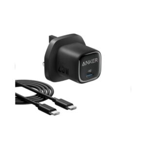 Anker B2656K11 25W Compact UK 3 Pin USB-C Charger with Type-C to Type-C Cable