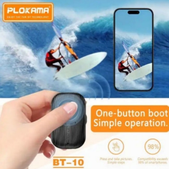 Plokama BT-10 Bluetooth Selfie Remote Shutter For Smartphone - Image 2