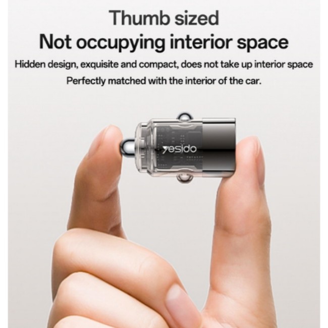 Yesido Y67 Single USB-C 45W Mini Car Charger - Image 3