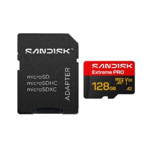 SanDisk Extreme PRO microSDXC 128GB UHS-I 250MB/s Memory Card with Adapter