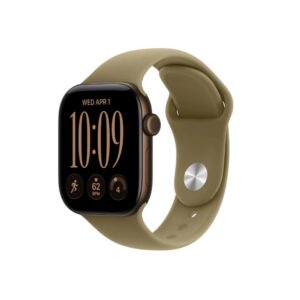 Apple Watch Series 12 46MM Dark Bronze Aluminum GPS – Olive Sport Band