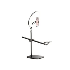 RTAKO ZJ-FP02 Kit Overheard Phone Mount 55cm with Phone Clamp And Ring Light