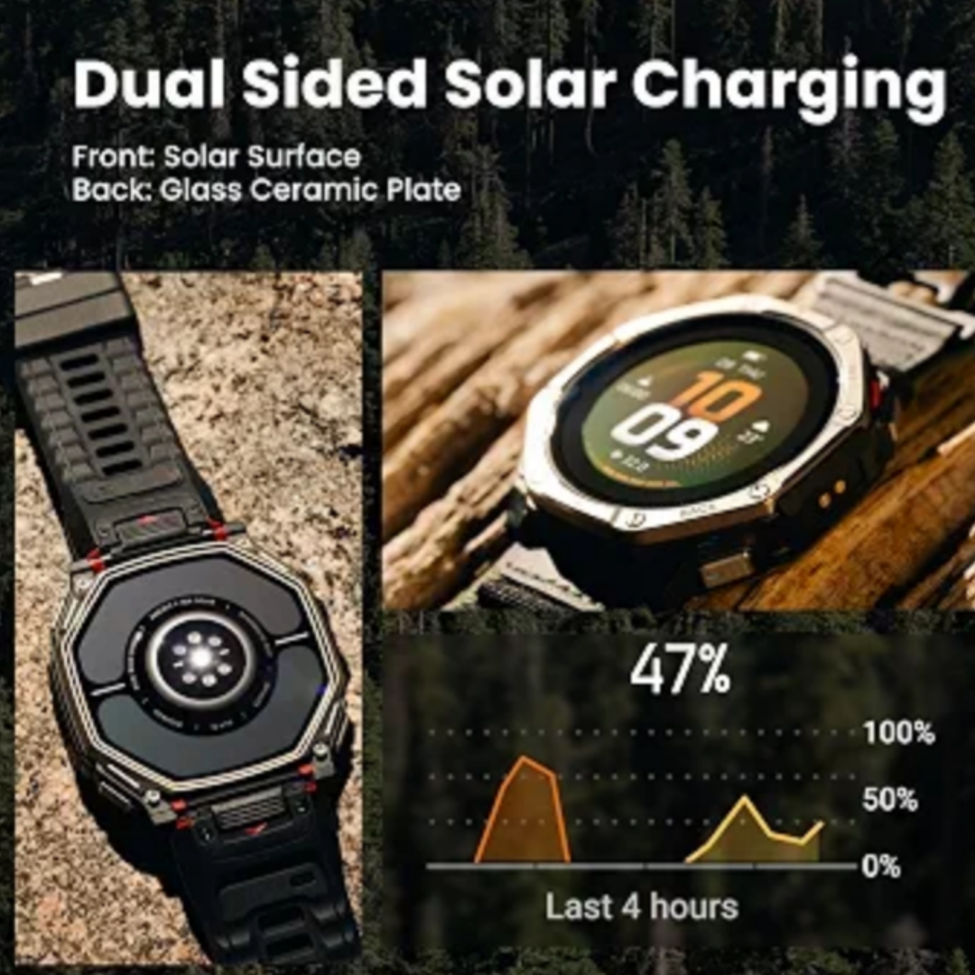 Amazfit T-Rex Dual Solar Smart Watch - Image 4
