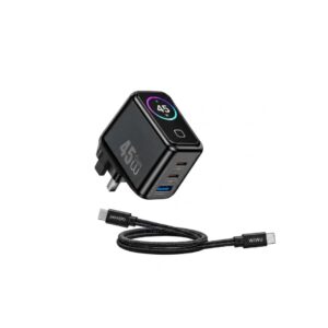 WiWU CHG300 Voyager 45W PD/QC GaN Charger With USB-C to USB-C Cable