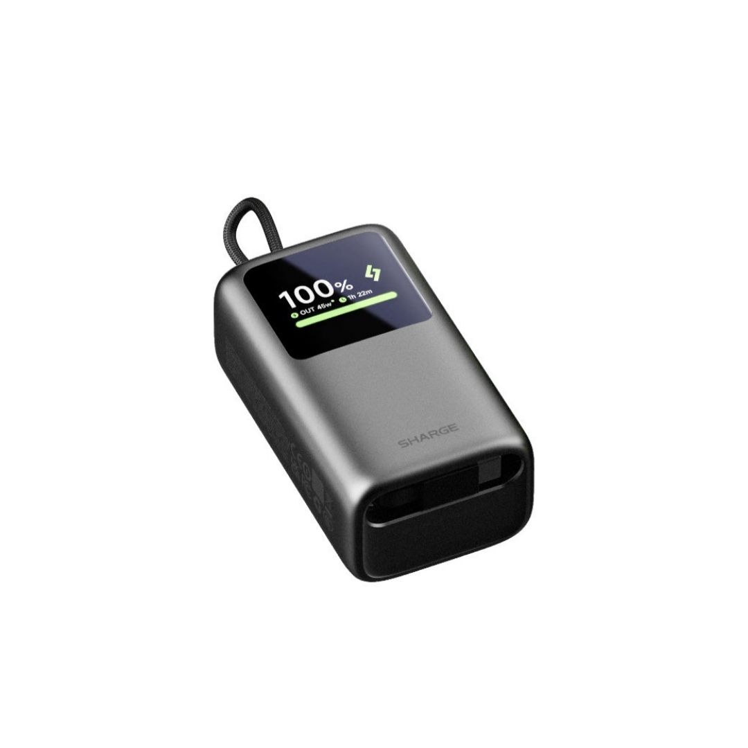 Sharge HyperTower E3 45W 10000mAh Power Bank with Built-in USB-C Cable